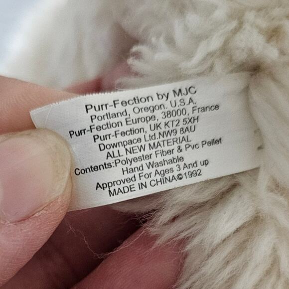 MJC 1988 Vintage Purr-Fection White Polar Bear Plush Stuffed Animal Small 8" - Picture 6 of 6